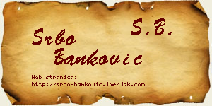 Srbo Banković vizit kartica